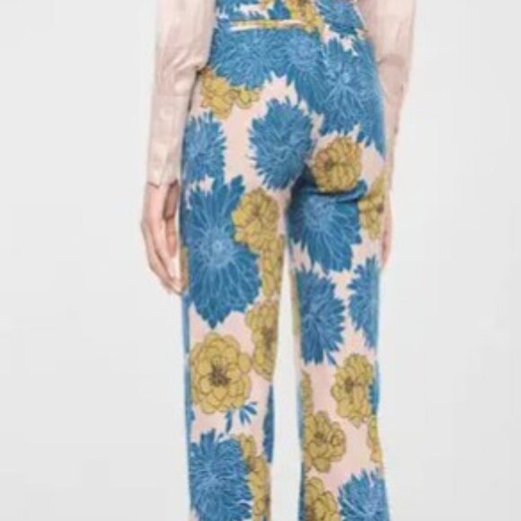 NWT Smythe Wide-leg Pintuck Trousers In Blue Dahlia - 6 - Picture 3 of 5